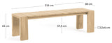 VICTOIRE Garden Bench, Nature, B:215