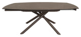 Yodalia Extendable table, Brown ceramic, 130x100