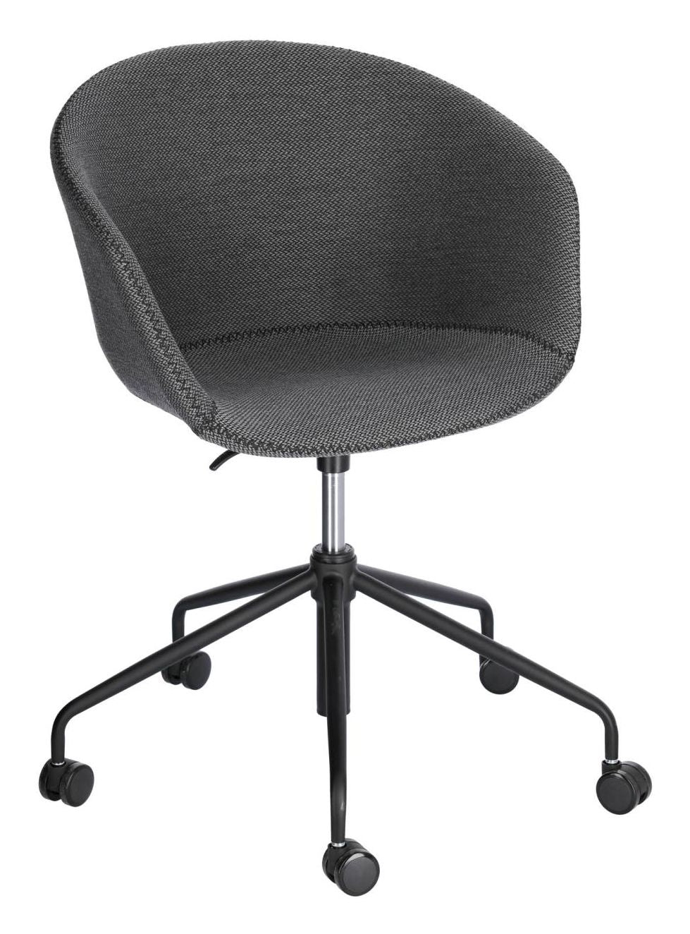 Yvette Office chair with wheels, Dark gray fabric