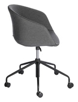 Yvette Office chair with wheels, Dark gray fabric