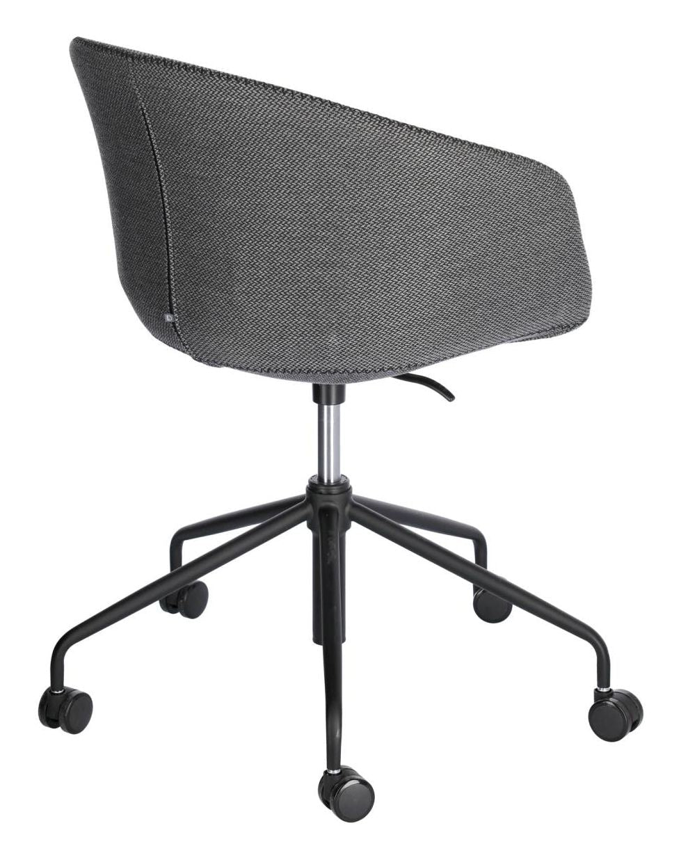 Yvette Office chair with wheels, Dark gray fabric