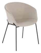 Yvette Dining chair, light gray fabric