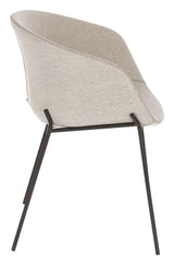 Yvette Dining chair, light gray fabric