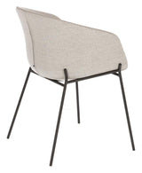 Yvette Dining chair, light gray fabric