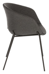 Yvette Dining chair, Dark gray fabric