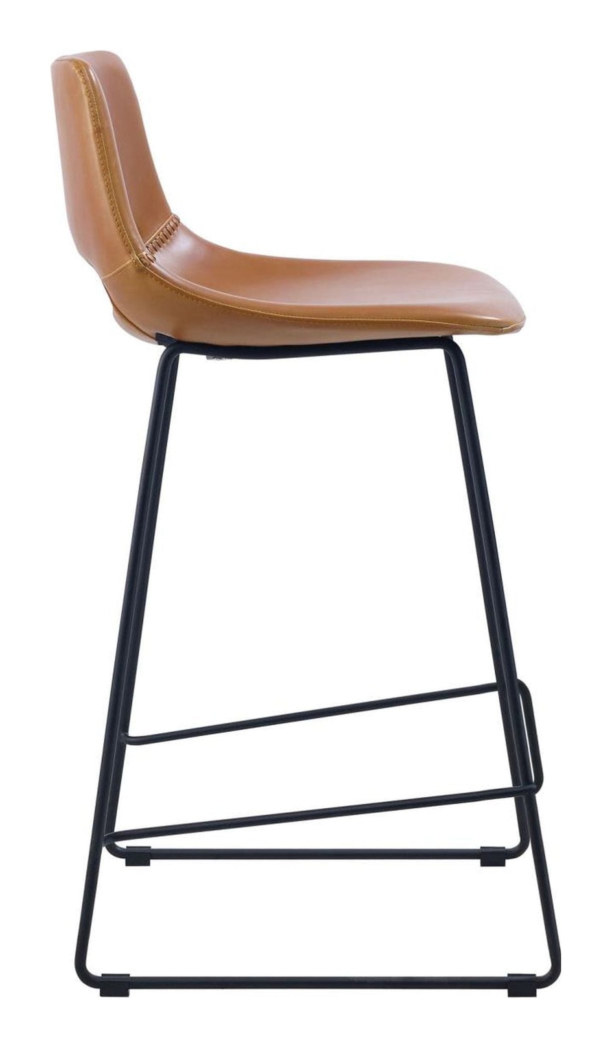 Zahara Bar stool, Brown PU leather, H:65