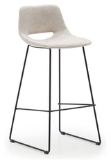 Zahara Barstool, Beige fabric, H:76