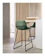 Zahara Bar stool, Green PU leather, H:65