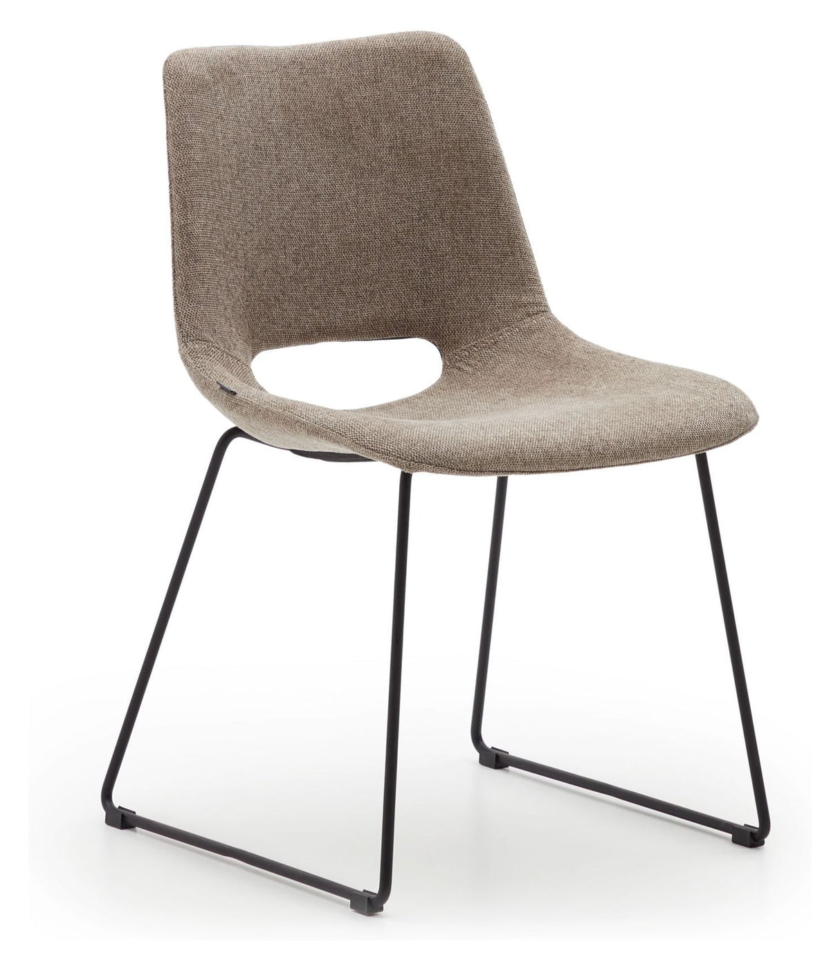 Zahara Dining chair, Brown fabric