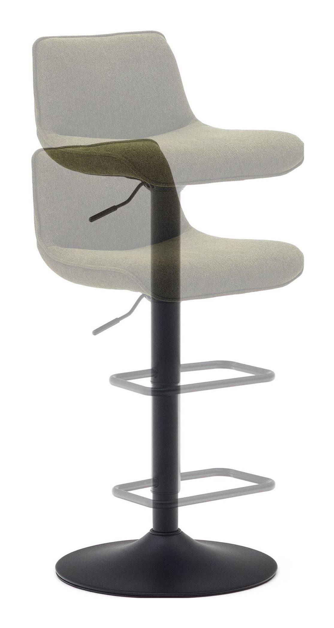 ZEND Bar stool with turn, Green, H:85