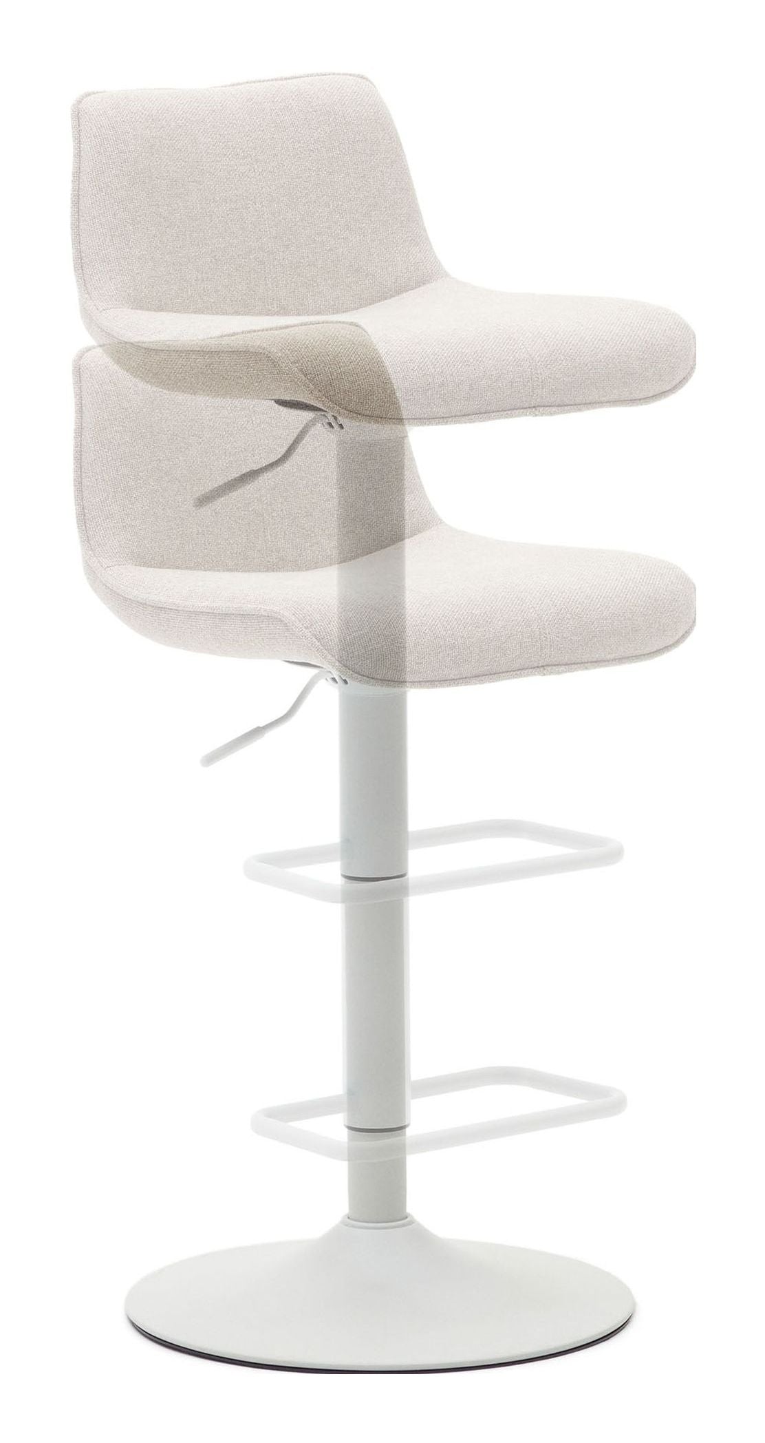 ZEND Bar stool with turn, White, H:85