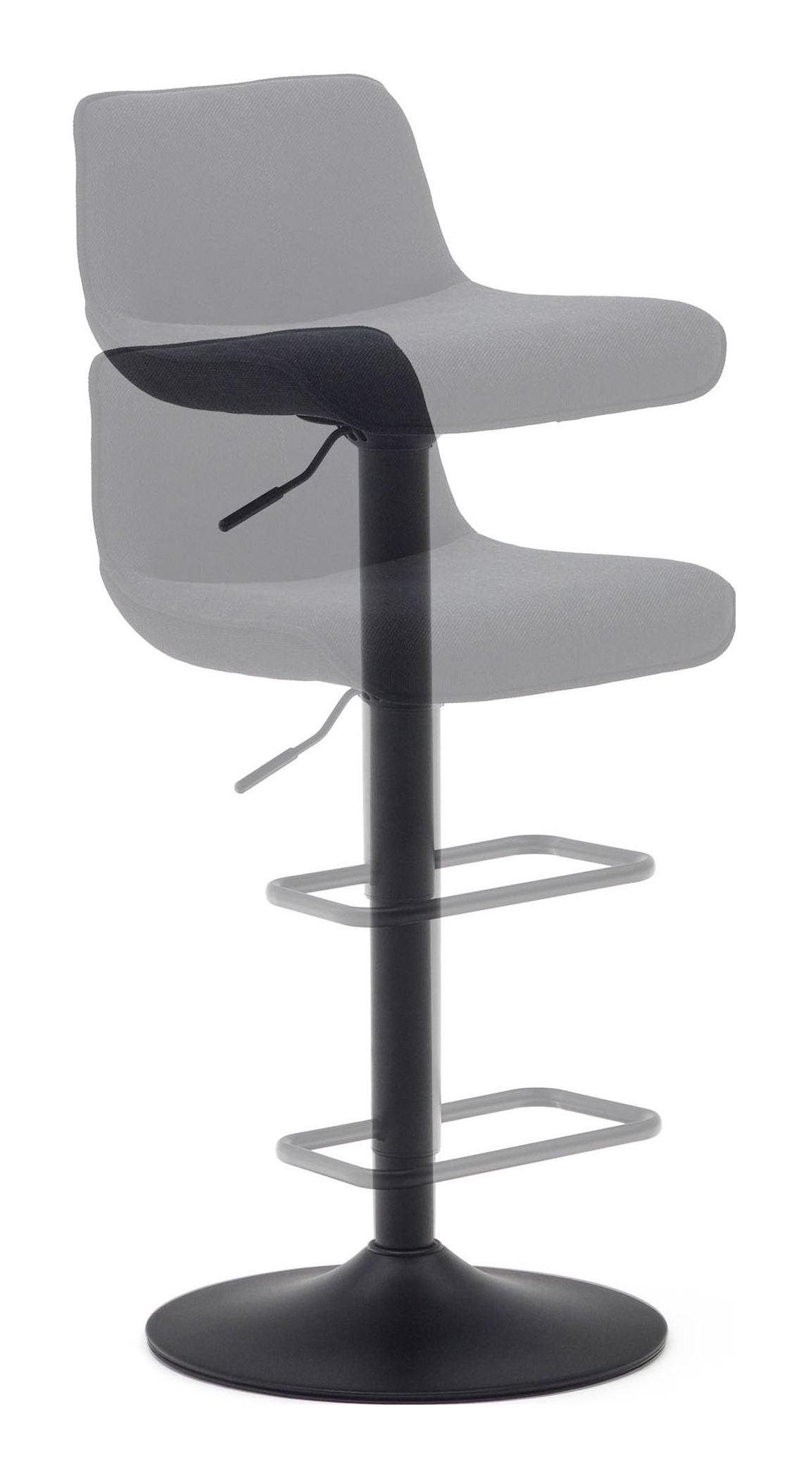 ZEND Bar stool with turn, Black, H:85