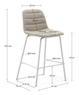 ZUNILDA Bar stool, Beige, H:65