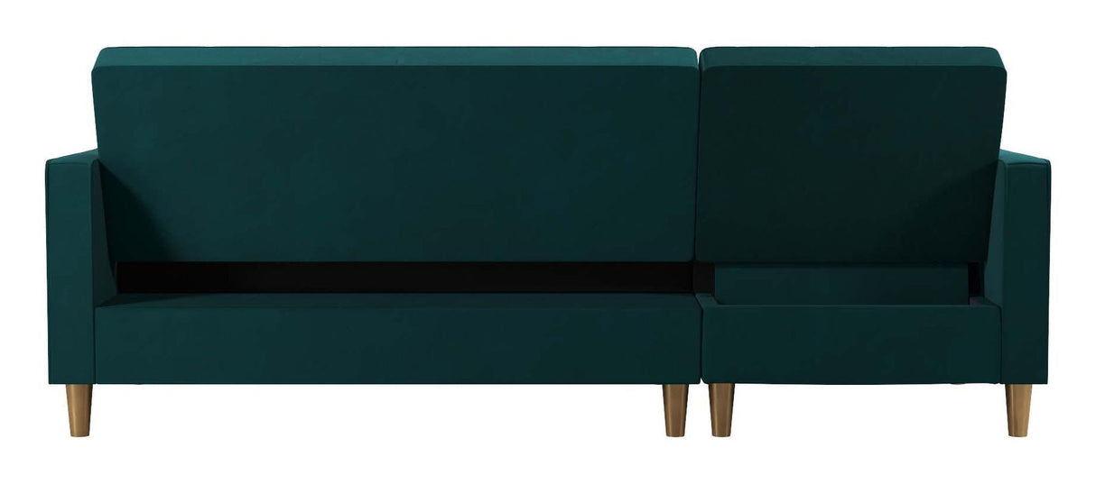 Liberty Sofa bed with chaise longue, Green