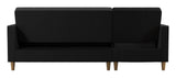 Liberty Sofa bed with chaise longue, Black