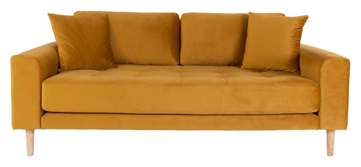 Lido 2.5-pers. Sofa, mustard yellow velvet