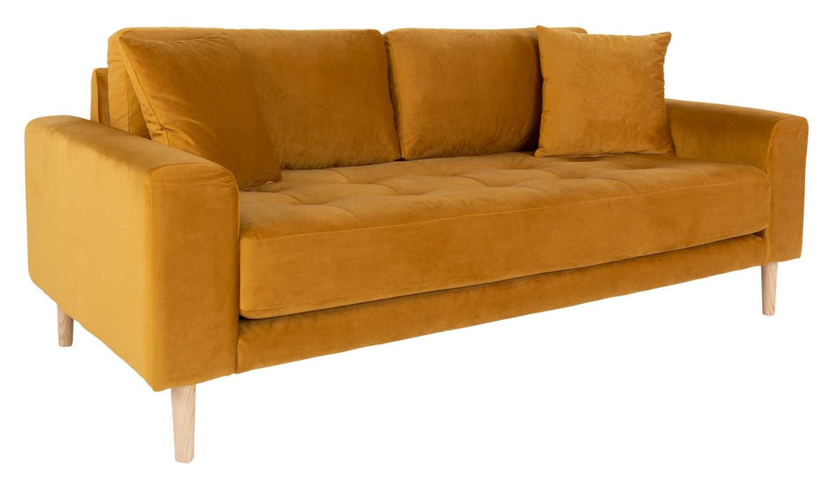 Lido 2.5-pers. Sofa, mustard yellow velvet