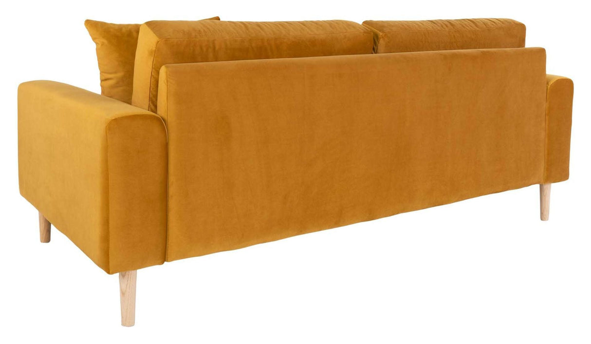 Lido 2.5-pers. Sofa, mustard yellow velvet