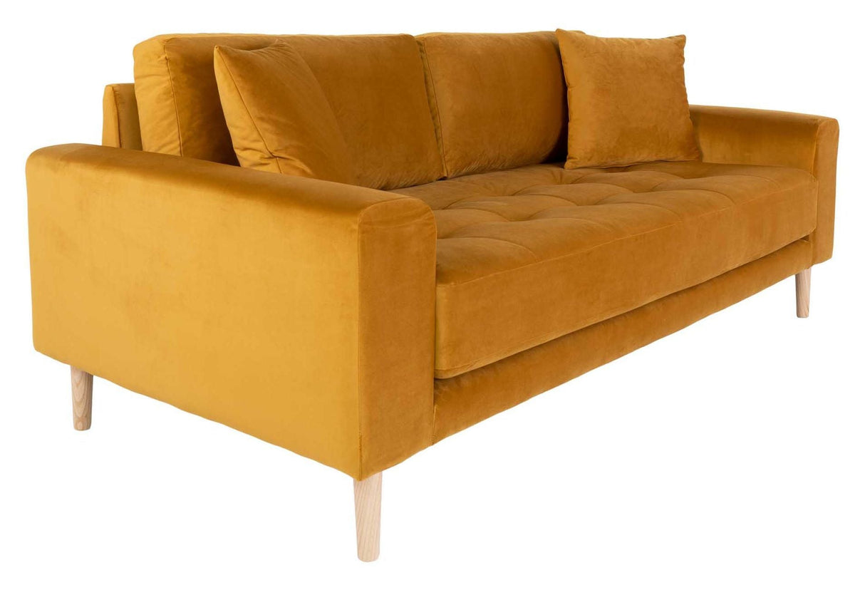 Lido 2.5-pers. Sofa, mustard yellow velvet