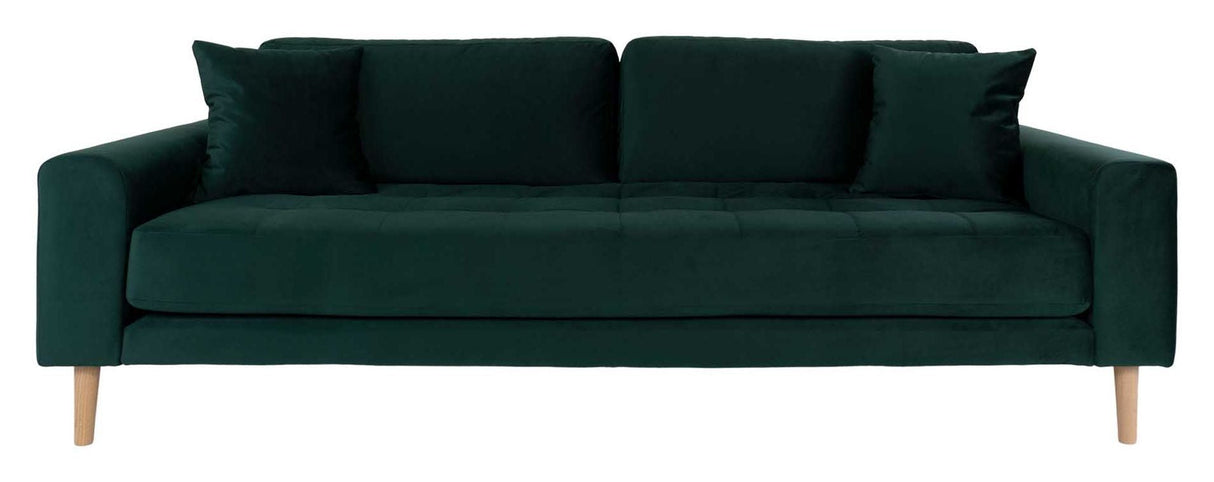 Lido 3-pers. Sofa, Dark Green Velvet