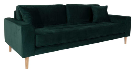 Lido 3-pers. Sofa, Dark Green Velvet