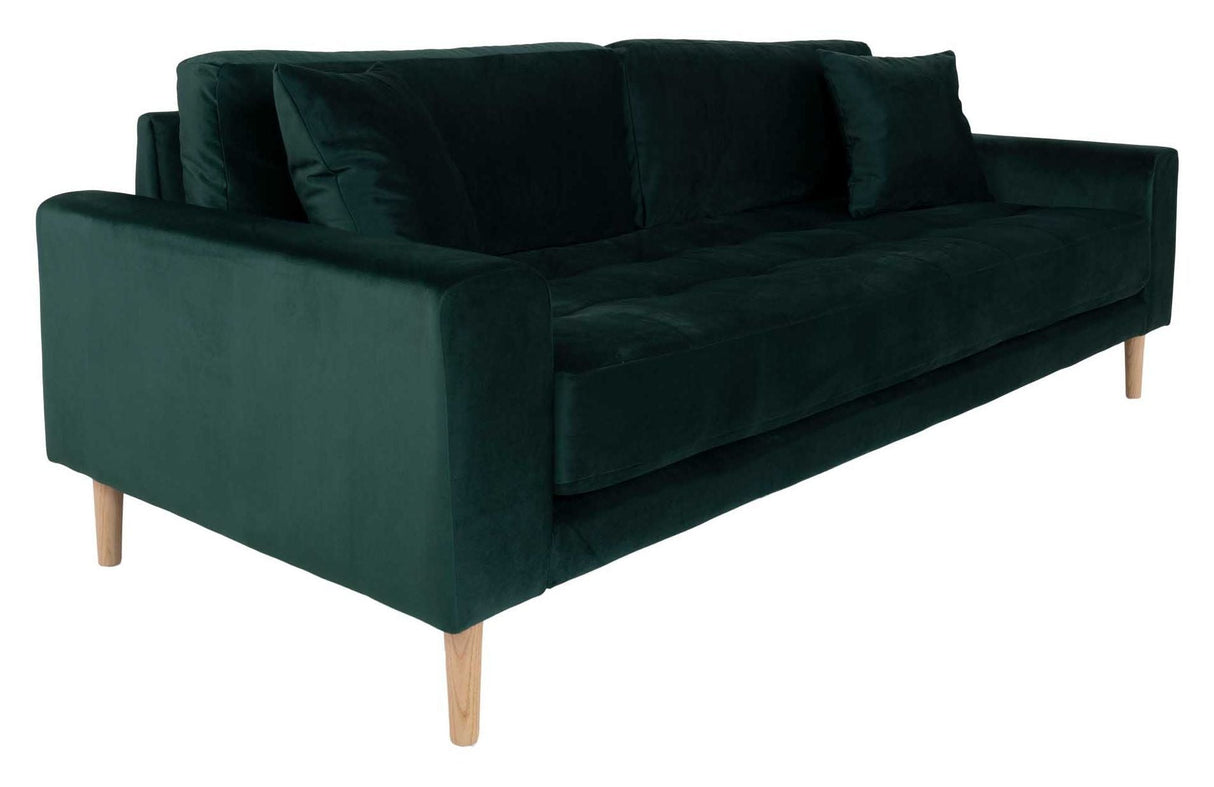 Lido 3-pers. Sofa, Dark Green Velvet