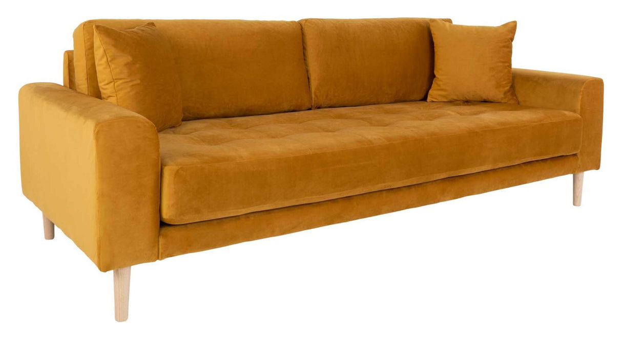 Lido 3-pers. Sofa, mustard yellow velvet