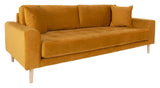 Lido 3-pers. Sofa, mustard yellow velvet