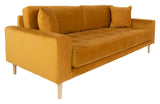 Lido 3-pers. Sofa, mustard yellow velvet