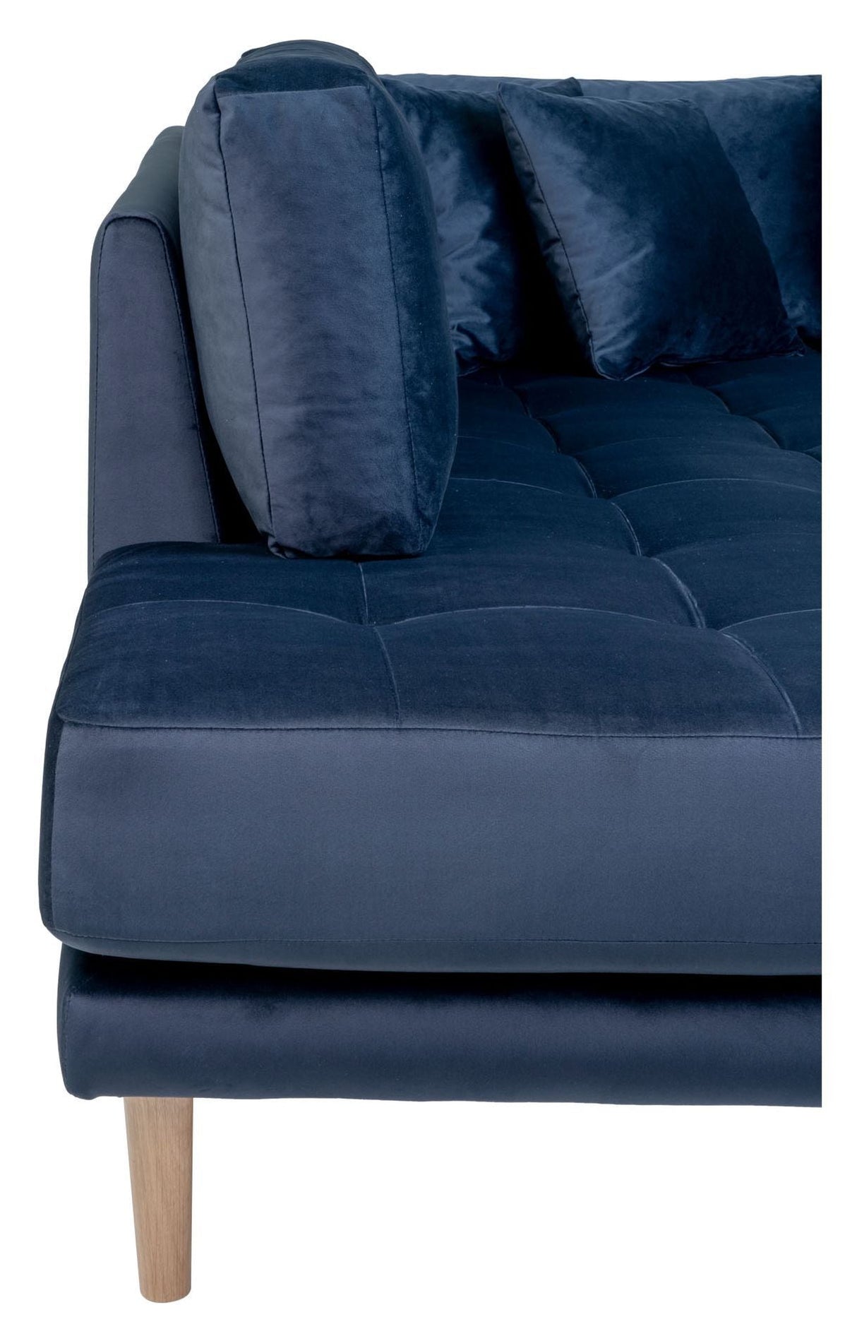 Lido U-sofa w. open end Right facing, Dark blue