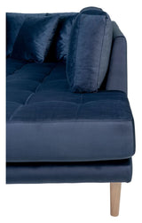 Lido U-sofa w. open end Left facing, Dark blue