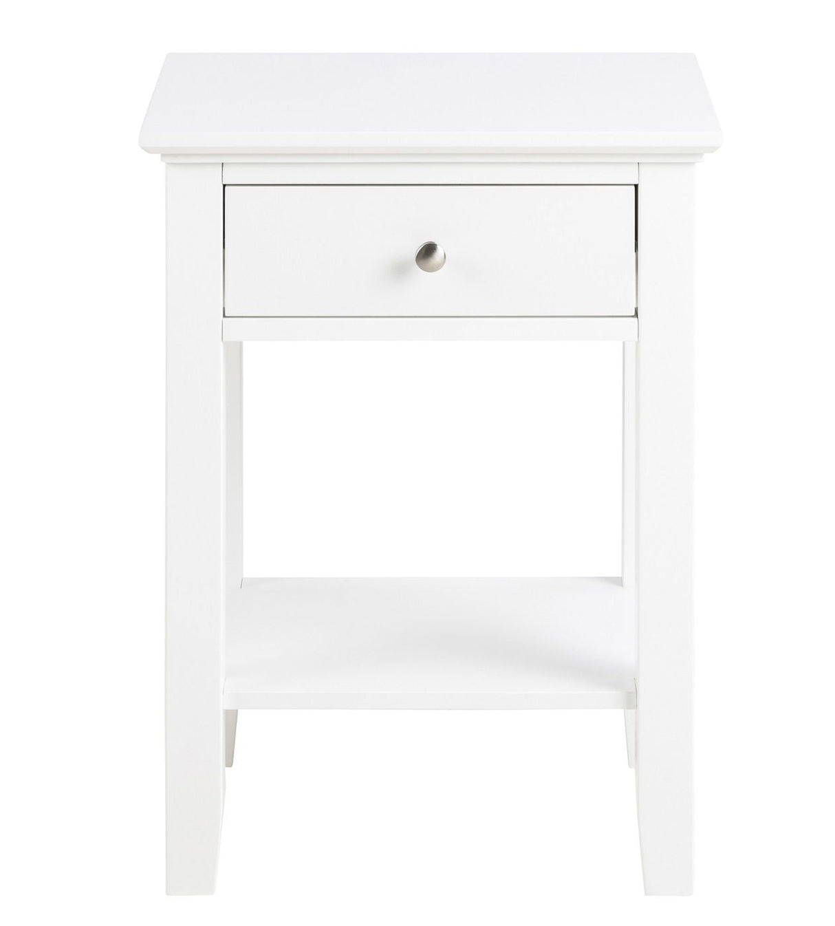 Linnea Bedside table with drawer 34x45, White painted