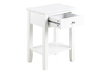 Linnea Bedside table with drawer 34x45, White painted