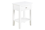 Linnea Bedside table with drawer 34x45, White painted