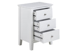 Linnea Bedside table MDF white painted, 3 drawers