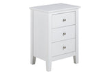 Linnea Bedside table MDF white painted, 3 drawers