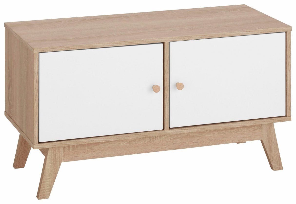 Alpha Bench w/2 doors, White/nature