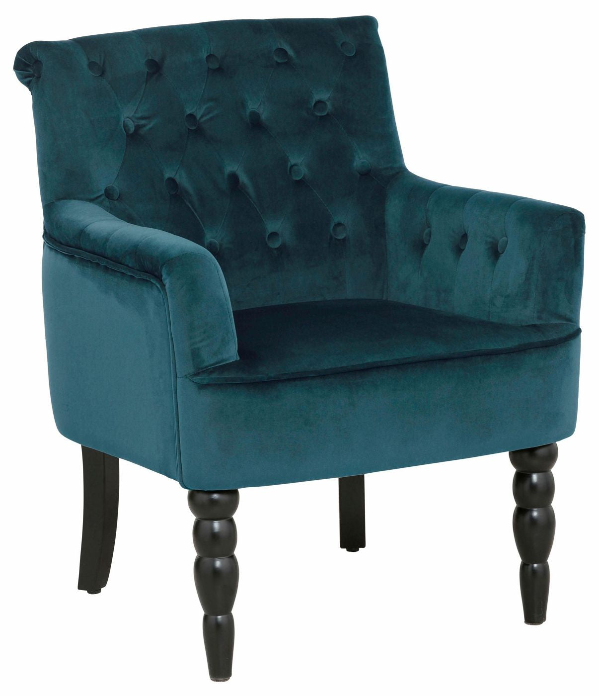 Amanda Armchair in petroleum velvet