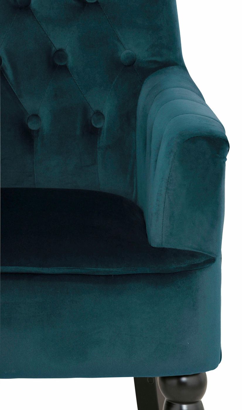 Amanda Armchair in petroleum velvet