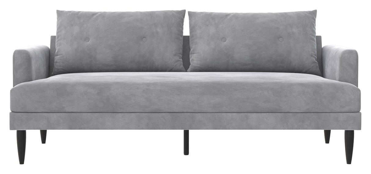 Bailey Pillowback 2-Pers. Sofa, Light gray velvet