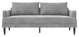 Bailey Pillowback 2-Pers. Sofa, Light gray velvet