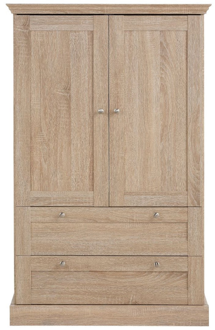 Birk Wardrobe Nature, w/2 doors and drawers