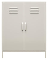 Bradford Metal cabinet with two doors, Taupe