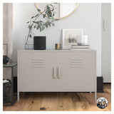 Bradford Storage cabinet with two doors, Taupe metal