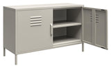 Bradford Storage cabinet with two doors, Taupe metal