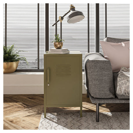 Bradford Side table, Olive green metal