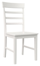 Brooks Dining table set with 2 chairs, White