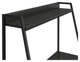 Bushwick Ladder Desk, Black Oak on Black Metal