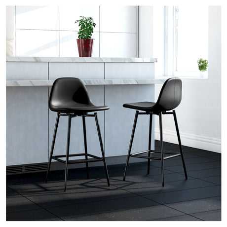 Calvin Padded Bar Chair, Black