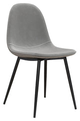 Calvin Dining Chair in Gray Velour